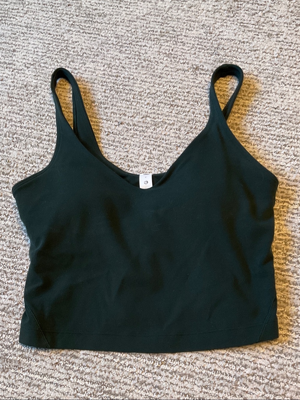 dark green align tank cropped
